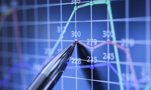 Stock data concept